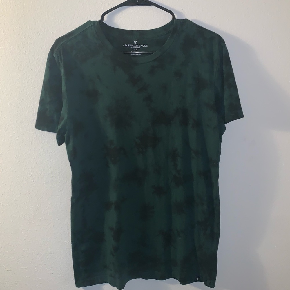 AE green tie-dye shirt